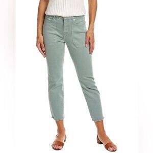 Vineyard Vines Jamie High Rise Straight crop Jean In Green Size 28‎